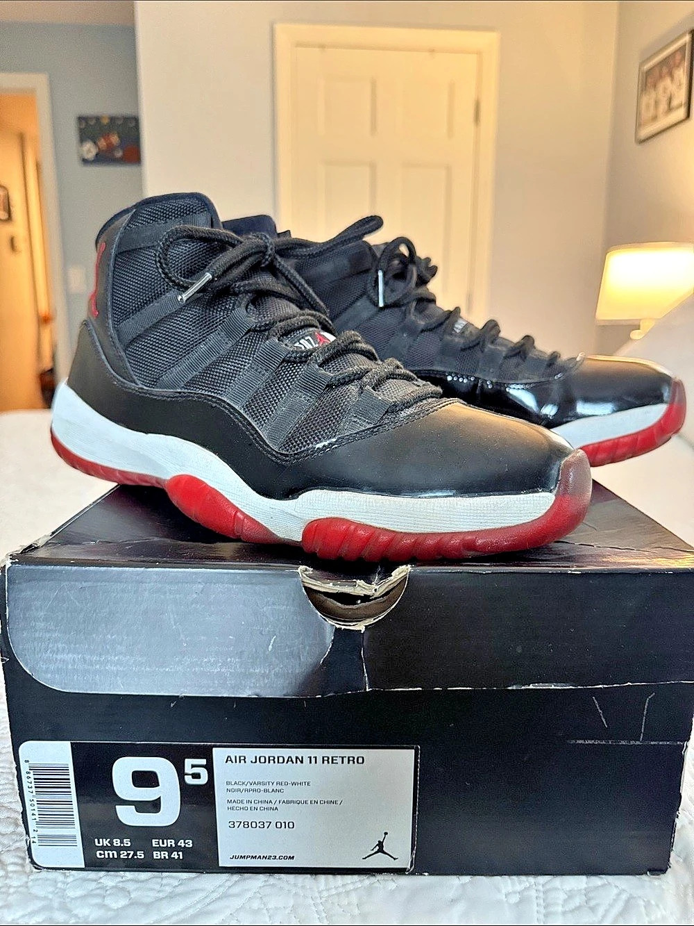 Jordan Air Jordan 11 Retro "Bred" (2012) Bred Sneakers Black & Red US 9.5